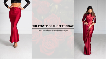Stylish saree neatly draped over a well-fitted petticoat for a graceful look.