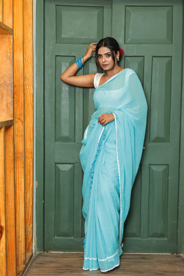 "LILAC"| Mul cotton saree