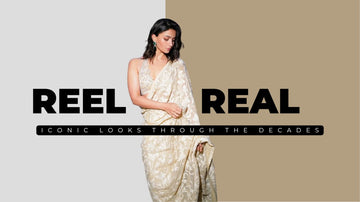 Bollywood actresses showcasing iconic saree styles through the decades, from vintage handloom sarees to modern trendy drapes, illustrating the evolution of saree fashion in Indian cinema.