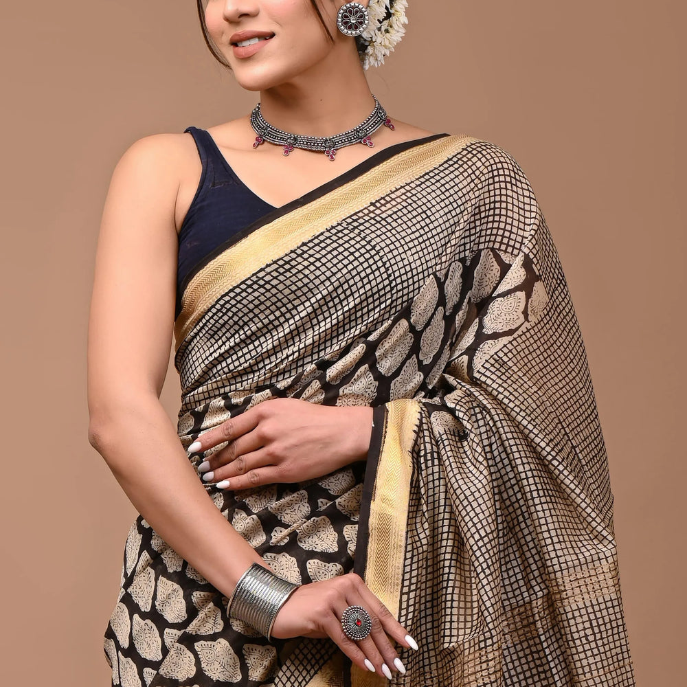 Offers Maheshwari Cotton Silk Saree